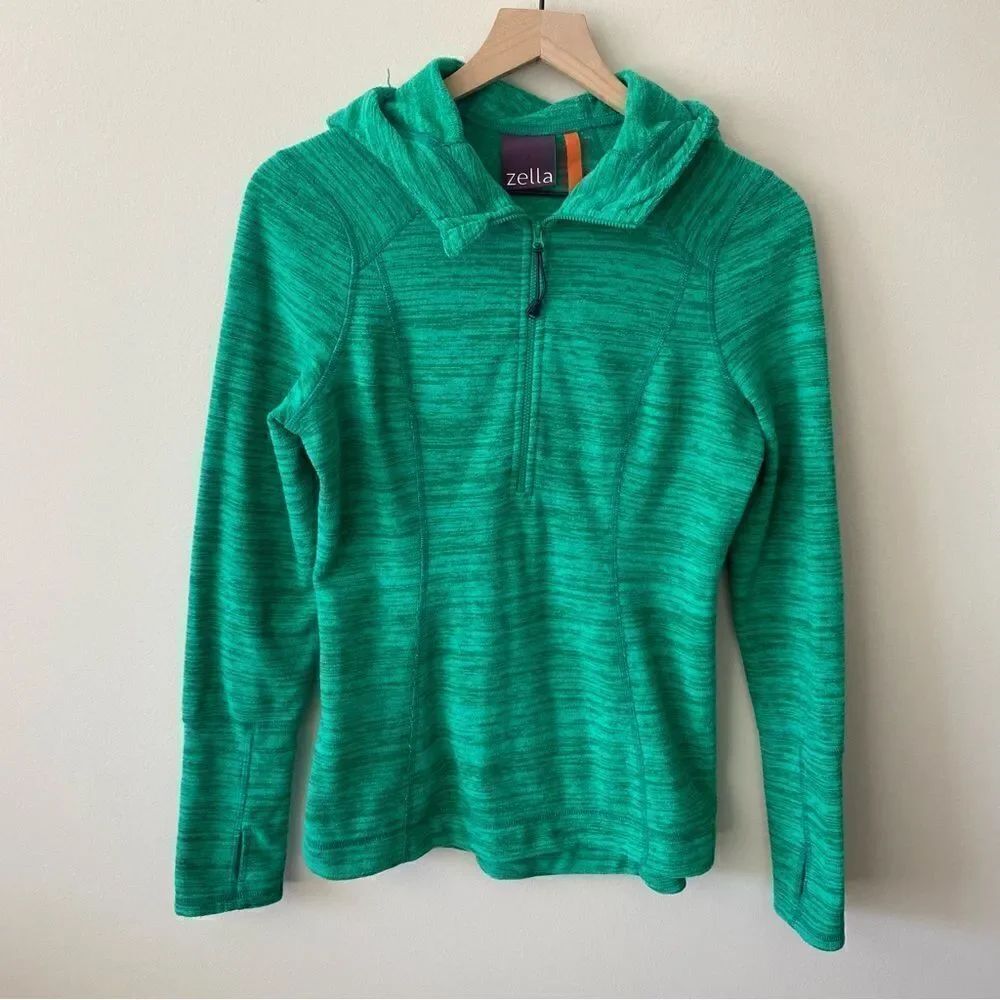 Zella hooded 1/2 zip fleece